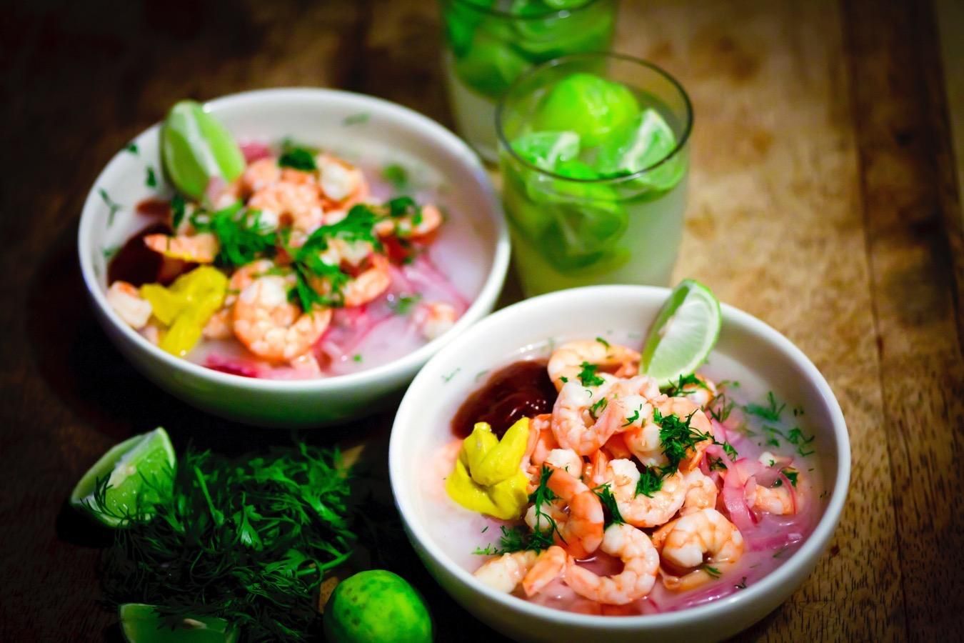 Cenas 'healthy', Ceviche de camarones