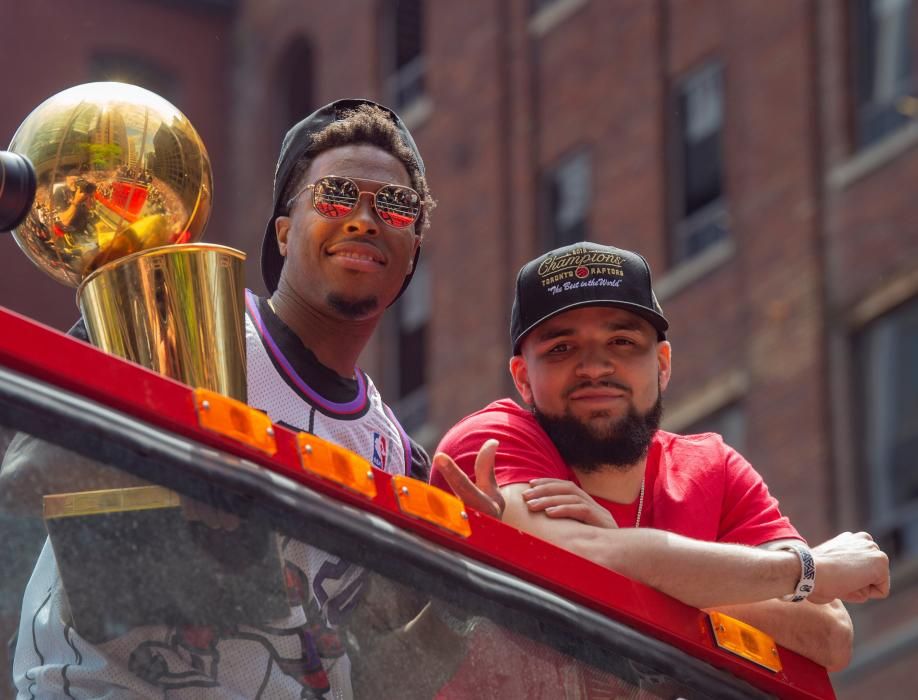 Los Raptors celebran el título de la NBA