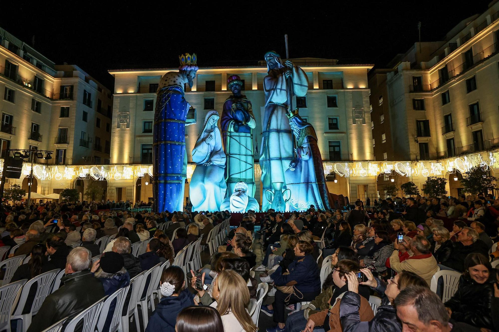 Inauguración del Belén Gigante en la plaza del Ayuntamiento