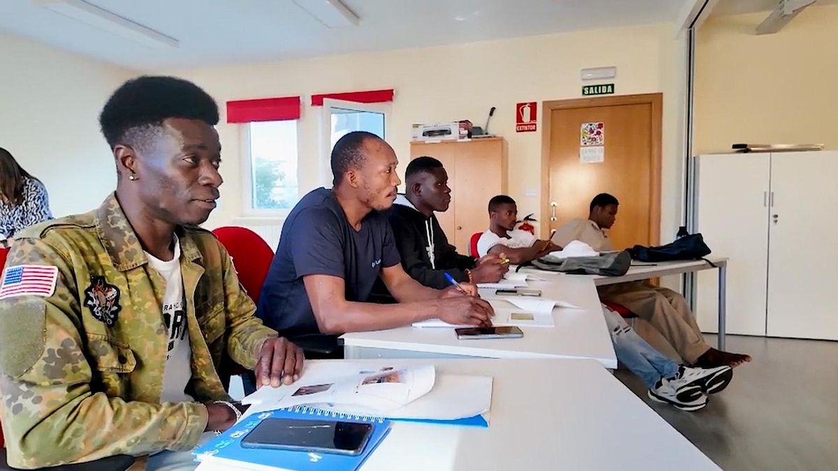 Aula de formación para migrantes