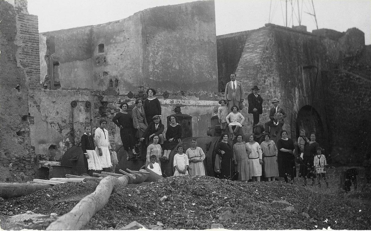 Fotografía del antiguo poblado minero durante los años 20