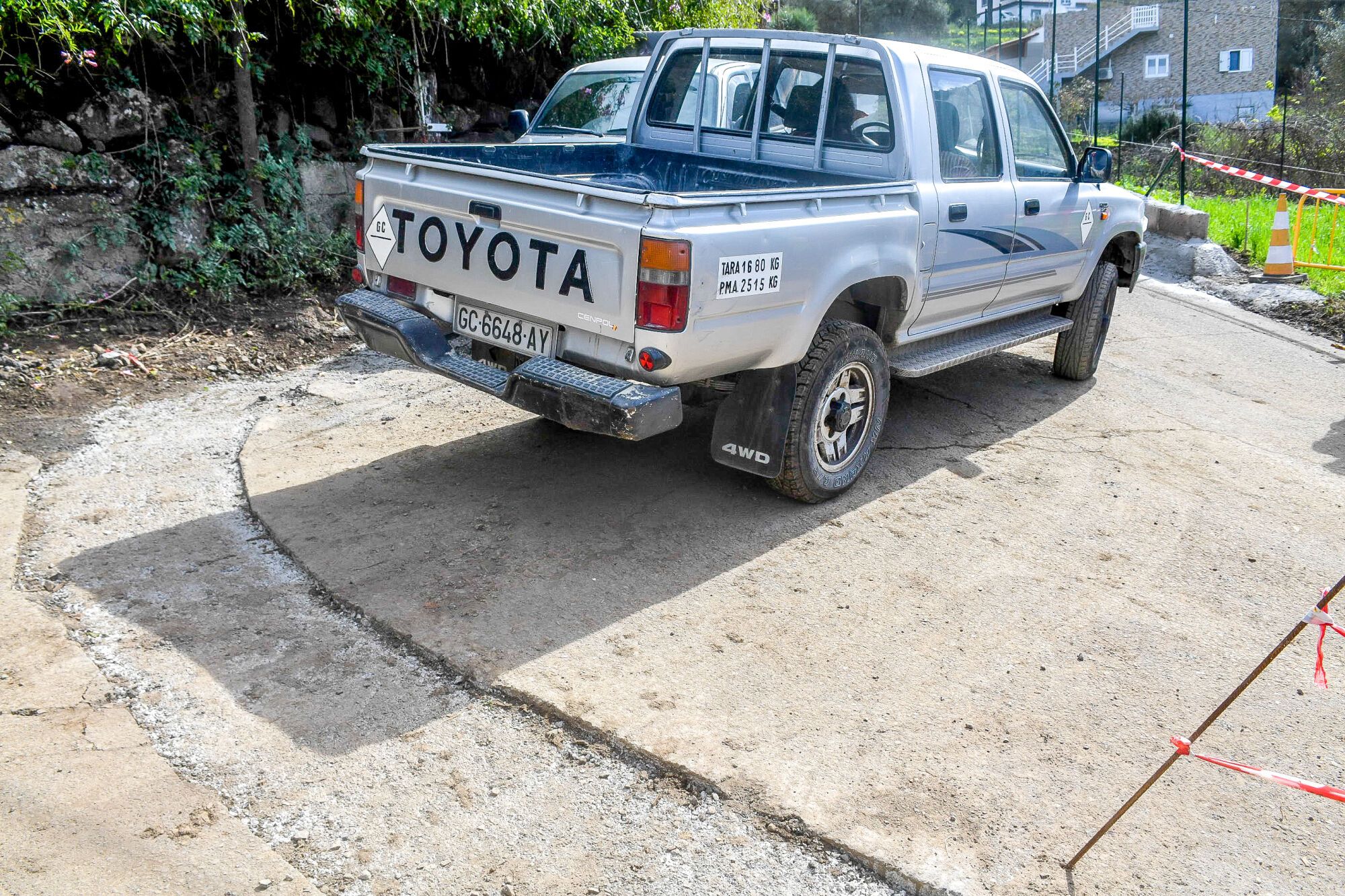 Vecinos de Teror aislados por obras en dos carreteras