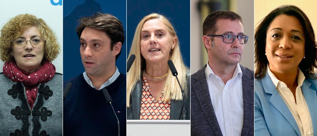 María Gloria García Fernández, Andrés David Ruiz Riestra, Susana Fernández Arias, José Luis Costillas Gutiérrez y Sandra Camino Rodríguez