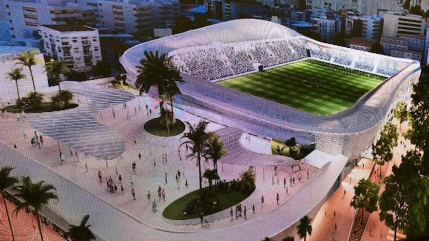 Proyección del diseño que tendrá el futuro Estadio Municipal Antonio Lorenzo Cuevas.
