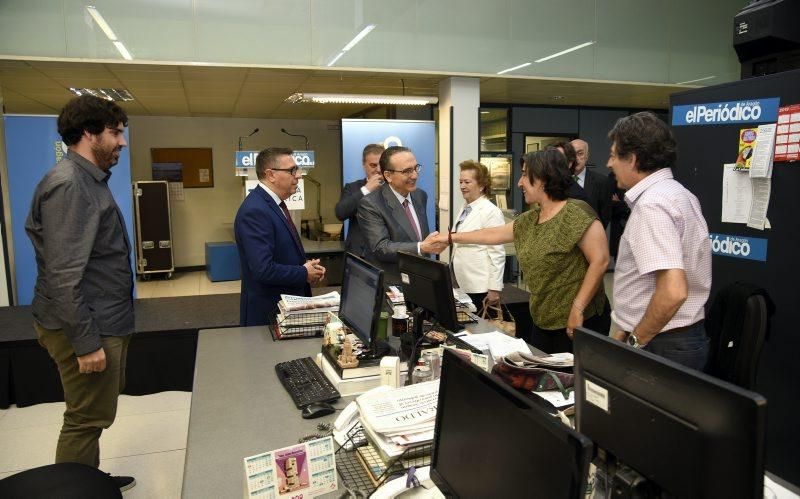 Visita de Javier Moll, presidente de Prensa Ibérica, a EL PERIÓDICO DE ARAGÓN