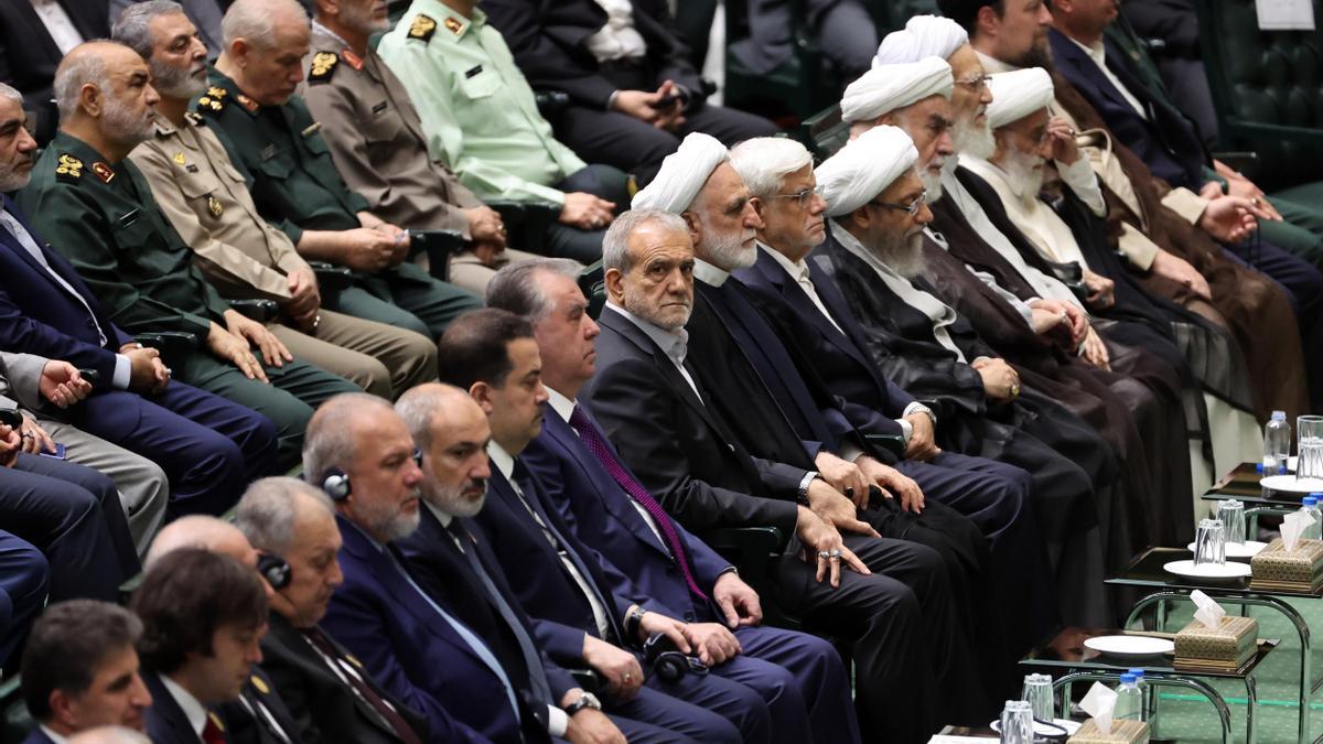 Ceremonia de inauguración de Masud Pezeshkian como nuevo presidente de Irán.