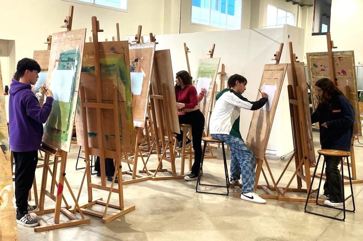 Estudiantes de Bellas Artes.