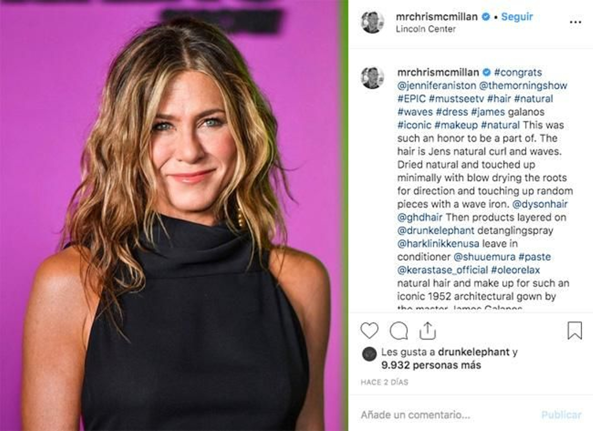 El spray que Jennifer Aniston utiliza para conseguir su pelo con ondas