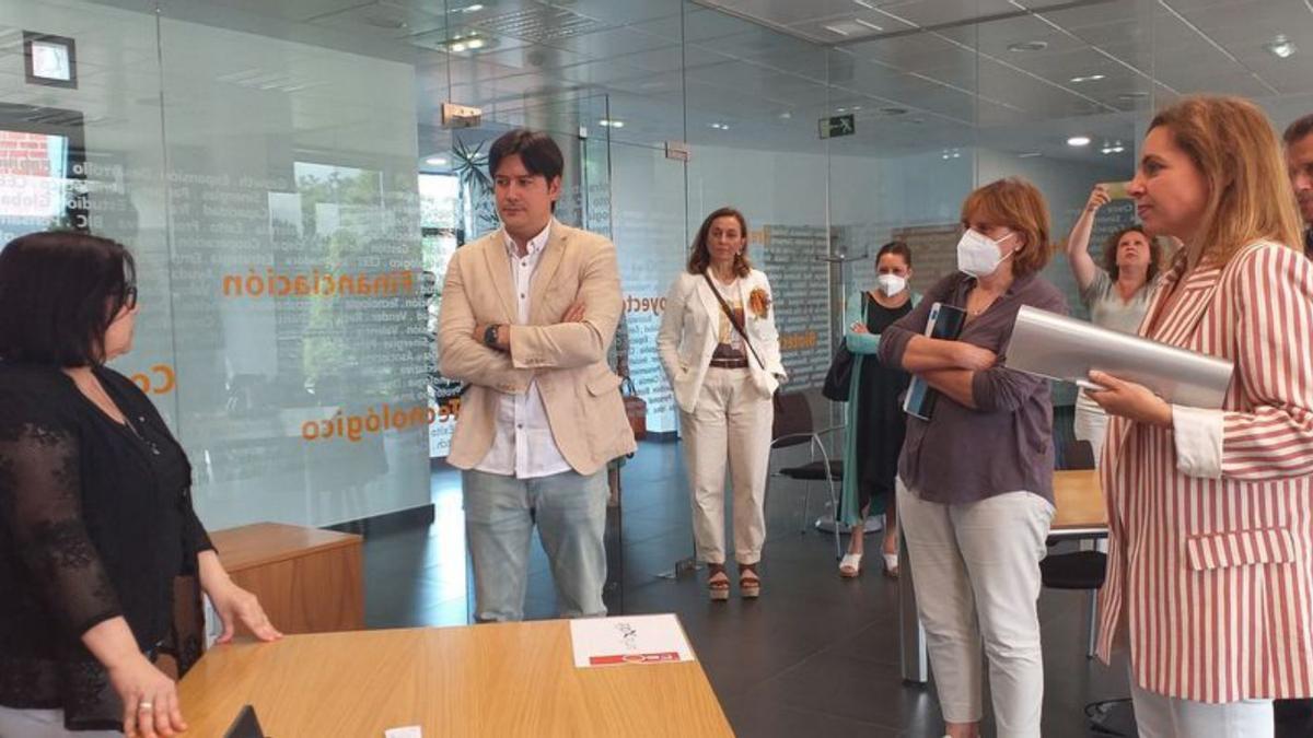 Borja Sánchez, durante su visita al CEEI de Llanera.