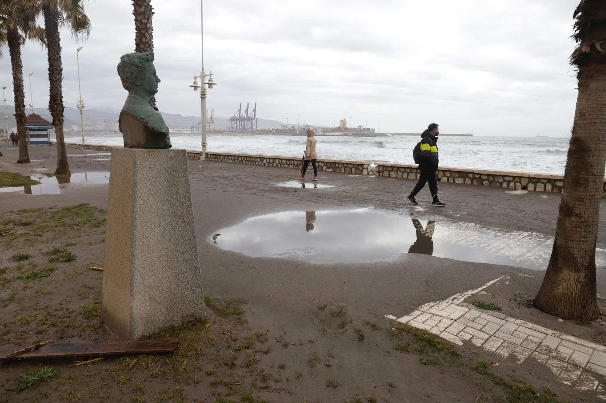 Daños por el temporal en Málaga