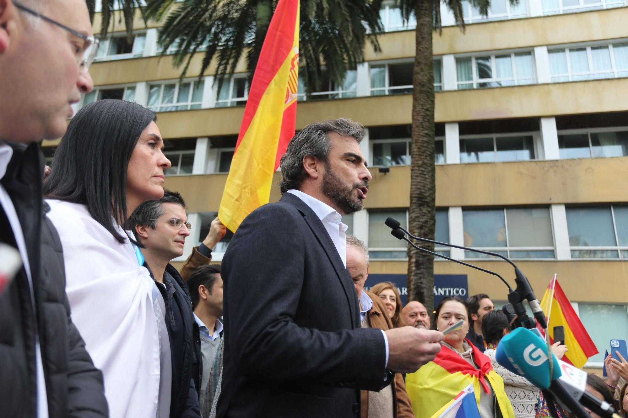 Miles de personas protestan en A Coruña contra la amnistía