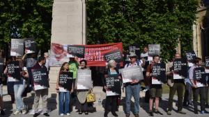 Contrarios al aborto en una protesta en Londres.