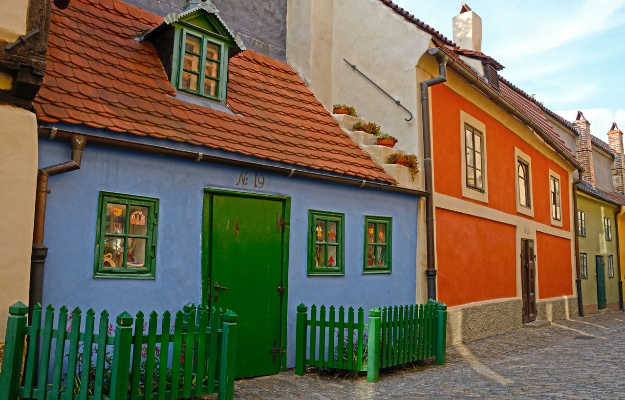 Golden Lane con sus casitas de colores