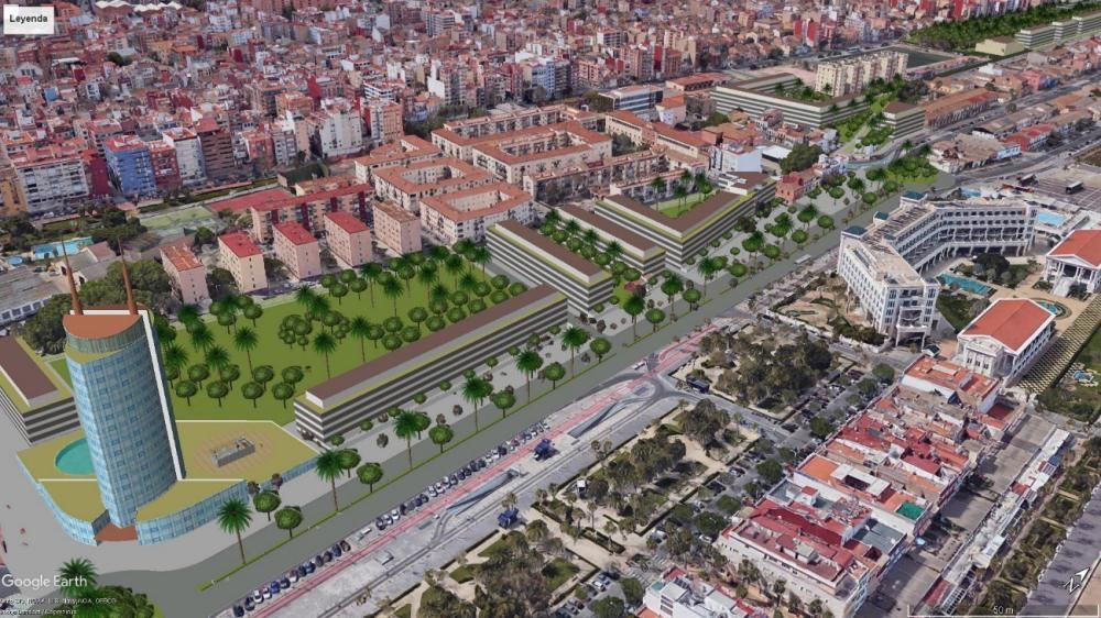 El nuevo plan del Cabanyal incluye un hotel de 17 alturas