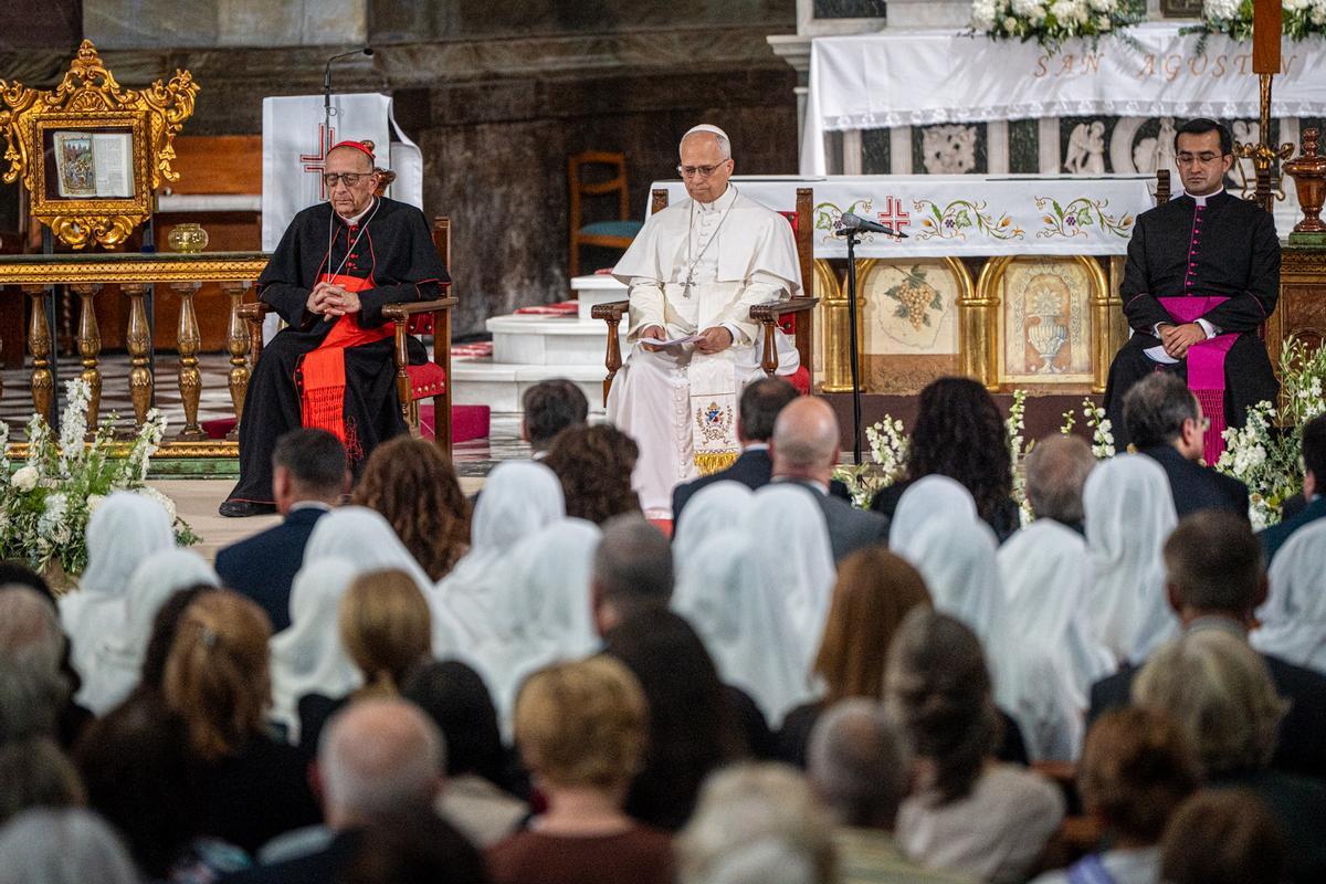 El Papa León XIV en la parroquia de Sant Agustí del Raval