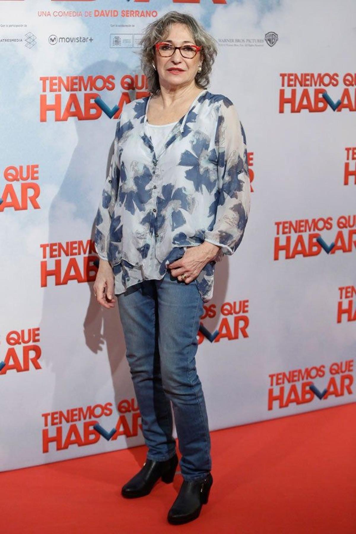 Luisa Gavasa, en la première de Tenemos que hablar en Madrid.