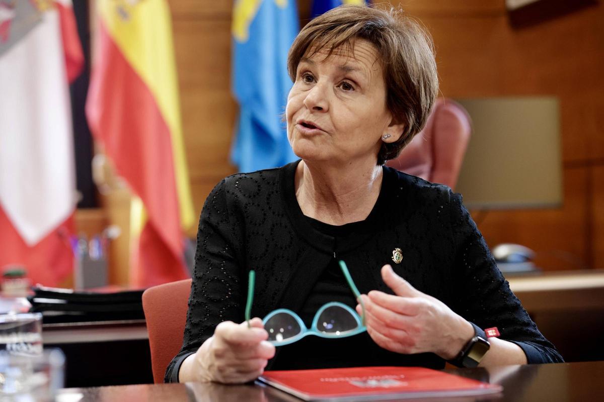 Carmen Moriyón, durante la entrevista