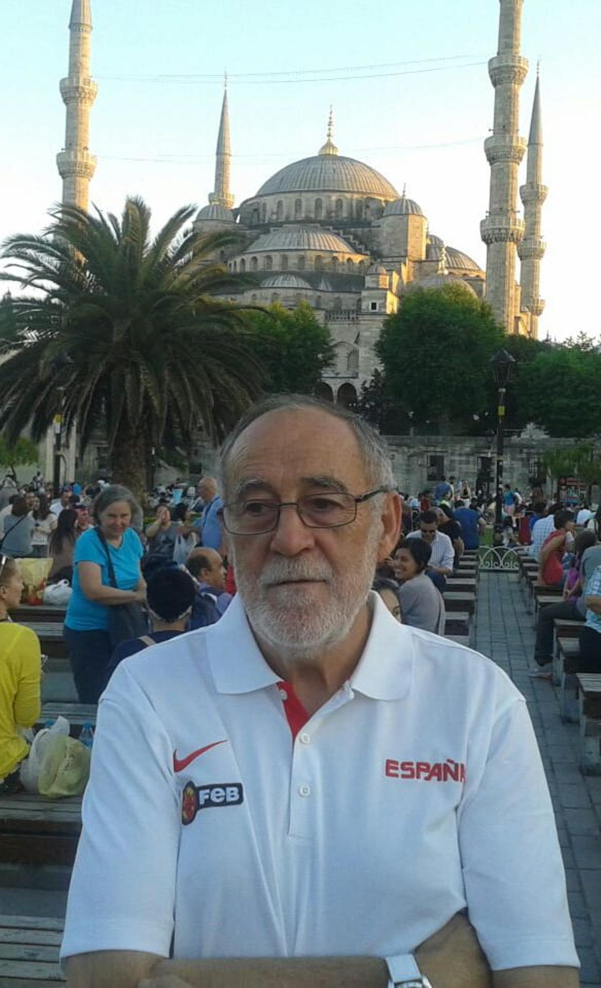 Blanco, en Turquía, como delegado de la selección sub-20.