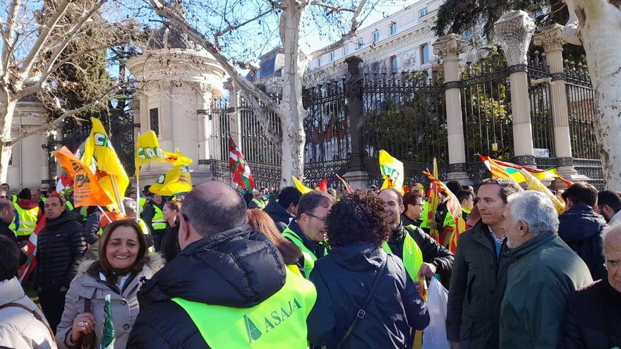 Protestas de los agricultores de Córdoba ante el Ministerio de Agricultura