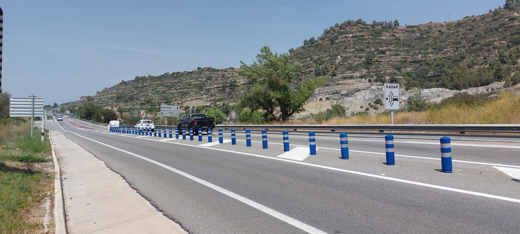 La zona on ha mort un motorista a Manresa aquest dijous