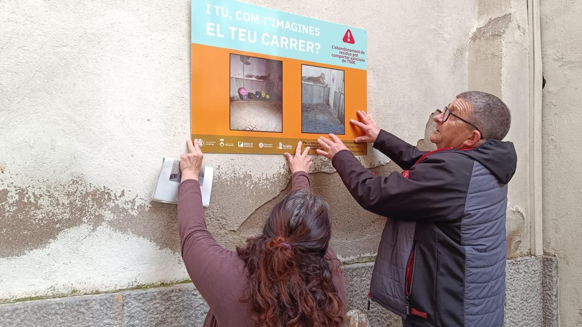 Plafons a punts del barri vell de Berga