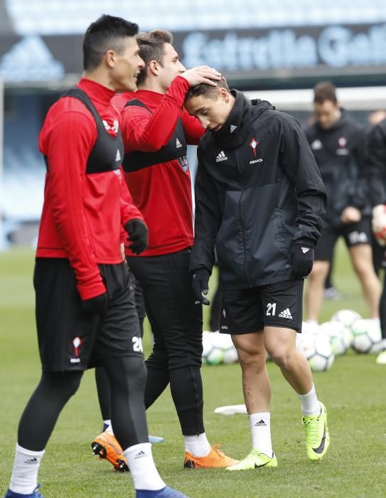 Juan Carlos Unzué dispone el último entrenamiento de su equipo antes del viaje a Butarque.