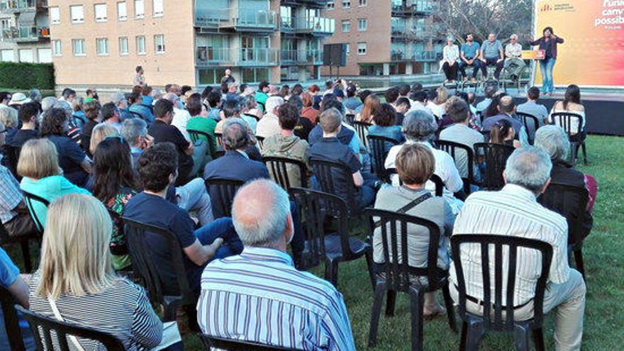 Acte electoral d&#039;ERC al parc del Migdia.