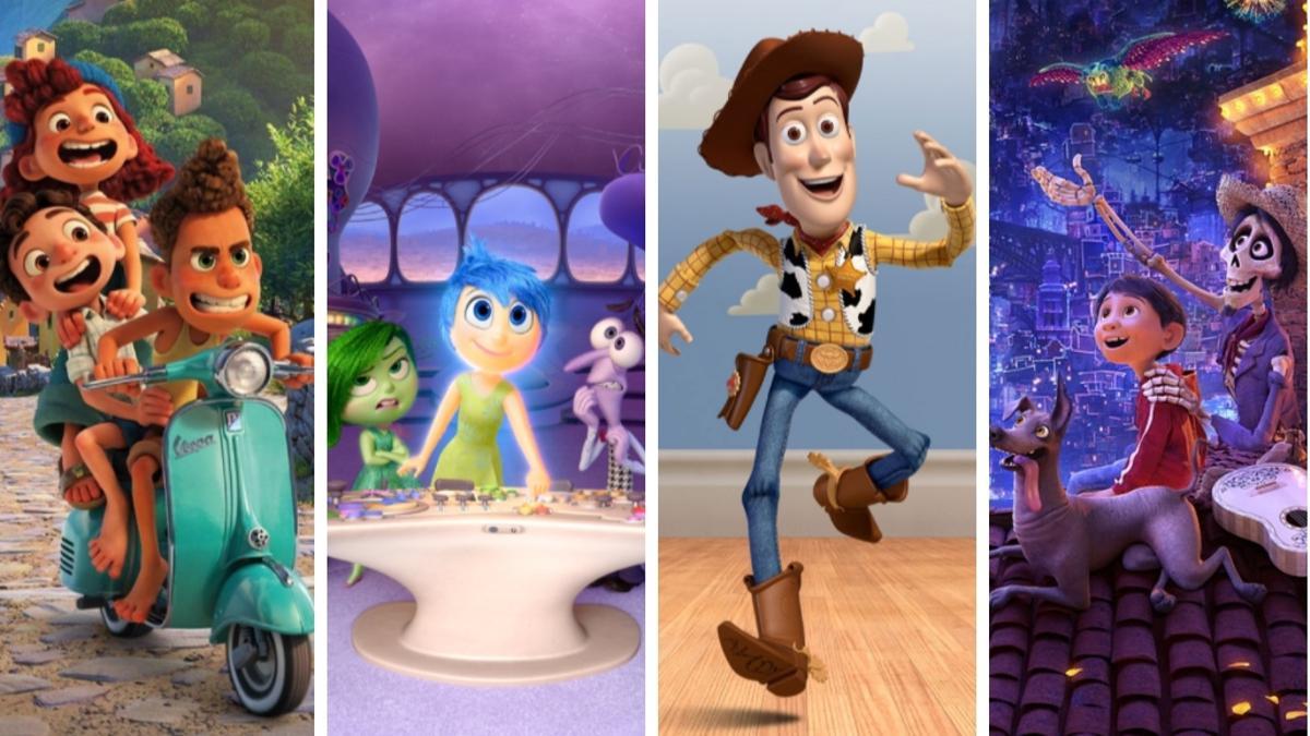 Imágenes de 'Luca', 'Del revés (Inside out)', 'Toy Story 3' y 'Coco'