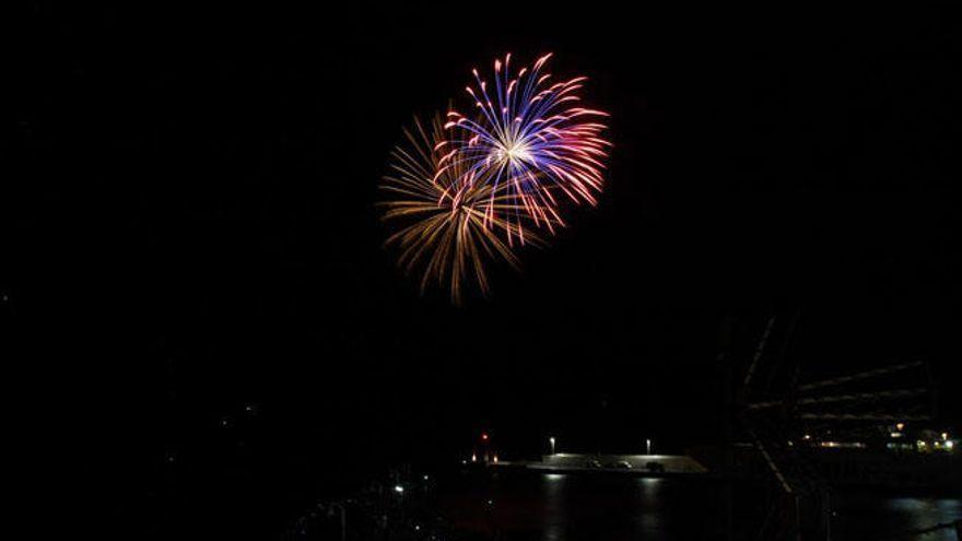 Fuegos artificiales en Agaete.