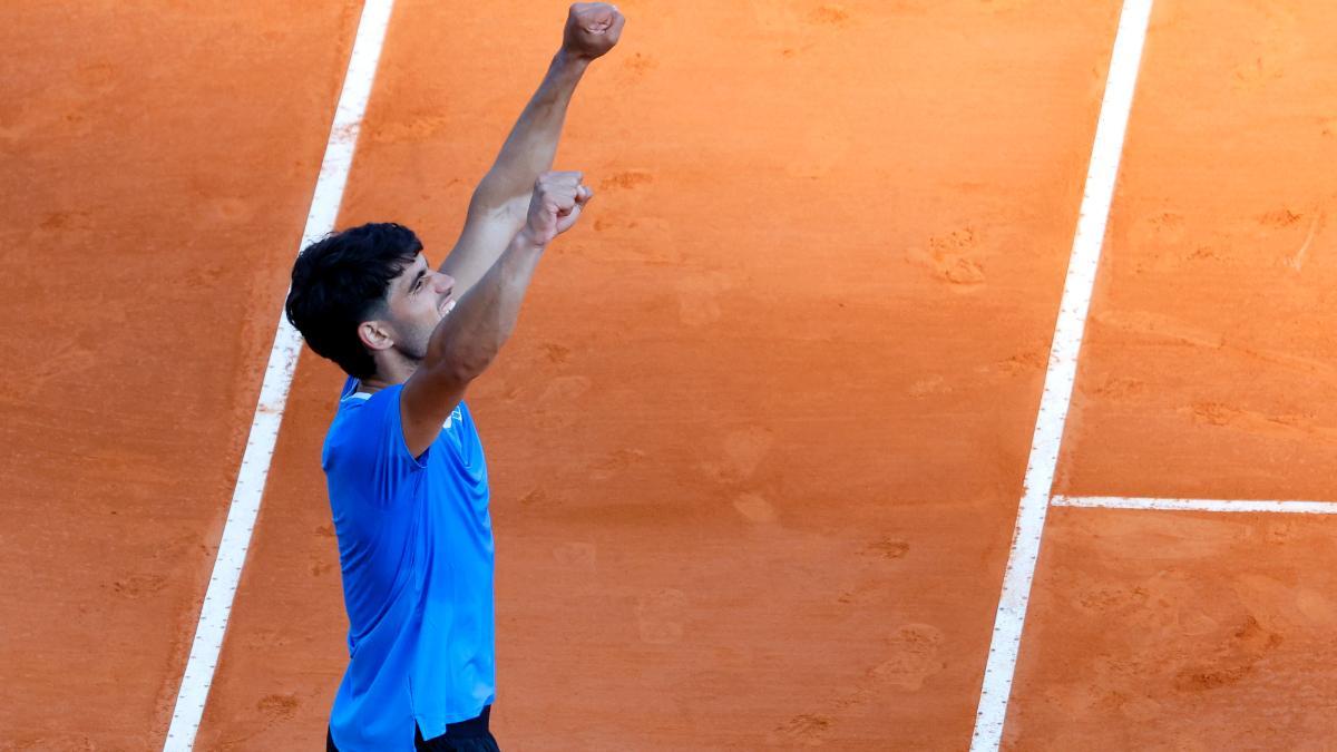 Alcaraz celebra en Montecarlo