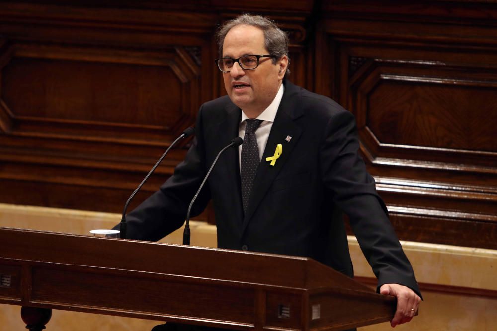 Ple d'investidura de Quim Torra