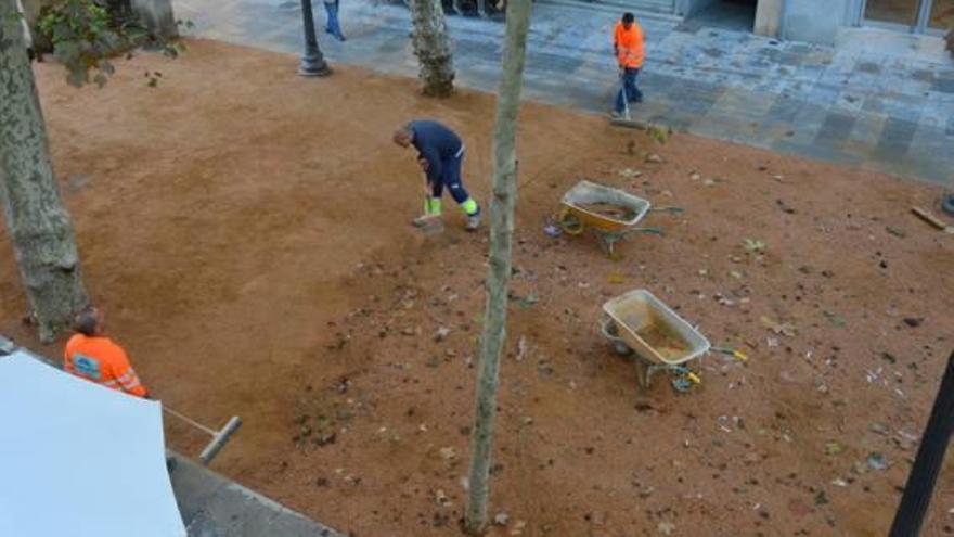 Les tanques de seguretat es van retirar ahir a la tarda.