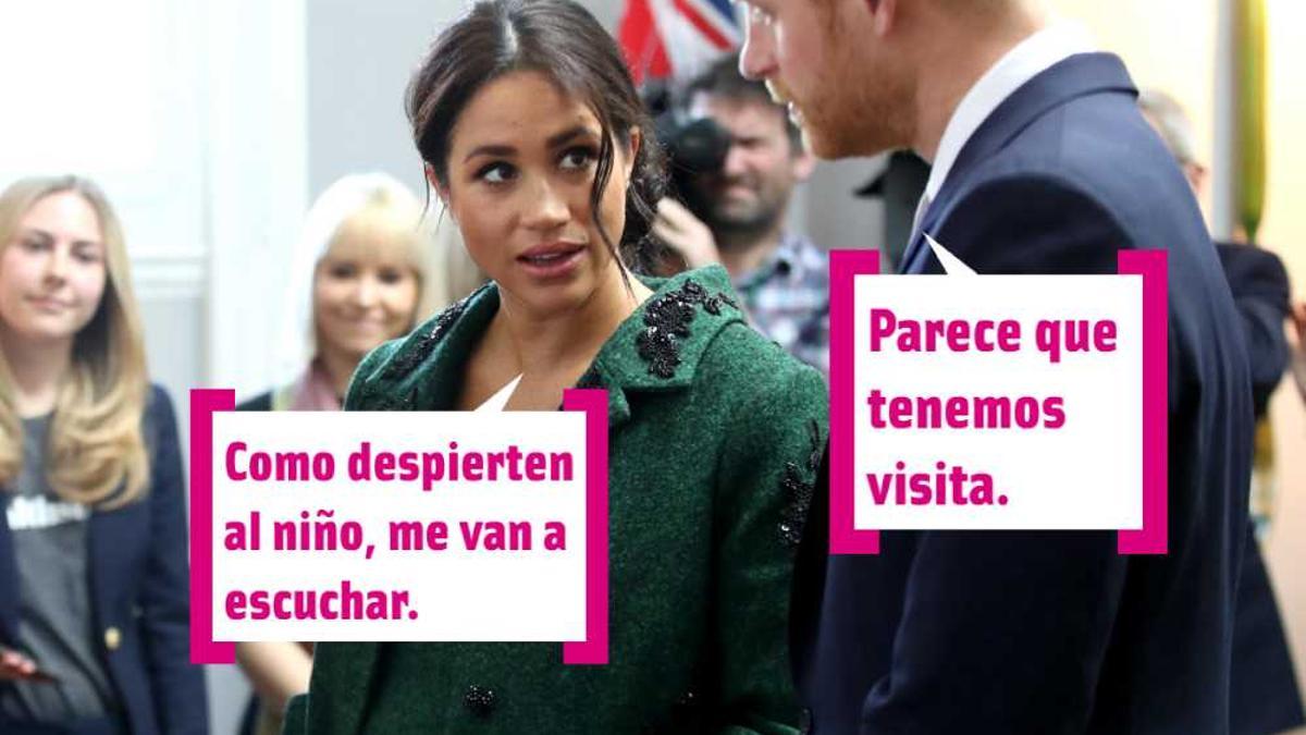 Meghan Markle y Príncipe Harry hablando: las visitas van a despertar al niño