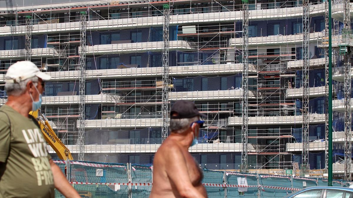 Viviendas en construcción en Málaga.