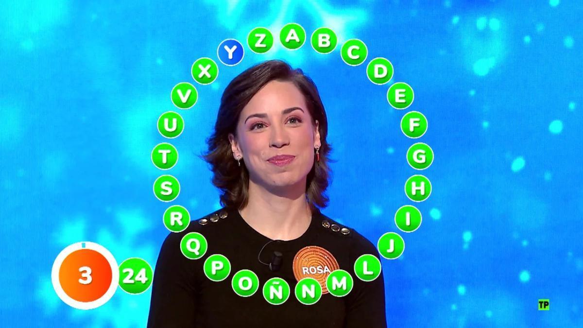 Rosa en 'Pasapalabra'.