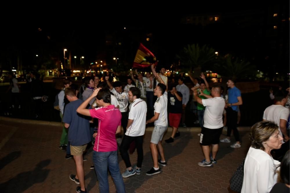 Celebración en Murcia del triunfo del Madrid