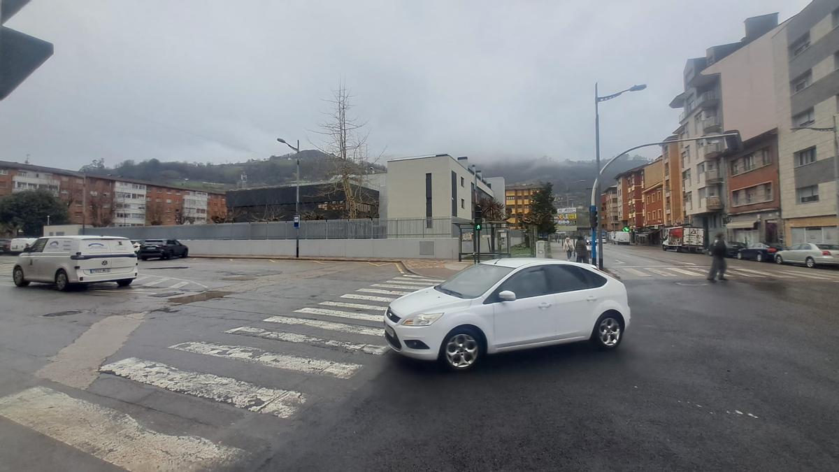 El entorno vial del nuevo cuartel de la Guardia Civil de Mieres.