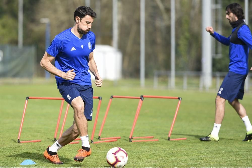 Entrenamiento del Oviedo en El Requexón