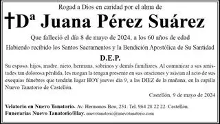 Dª Juana Pérez Suárez