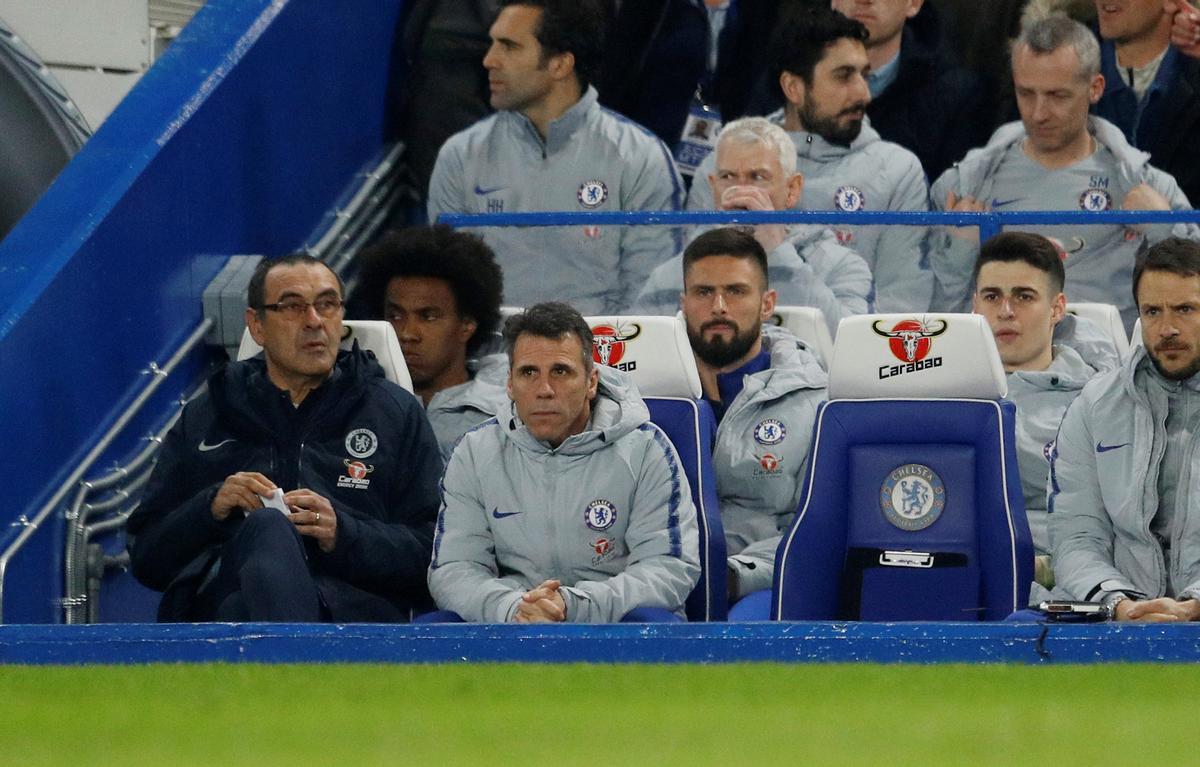 Kepa, en el banquillo de Stamford Bridge, en una imagen de 2019.