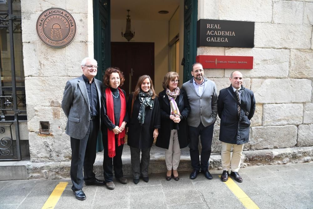 Inés Rey visita a Real Academia Galega