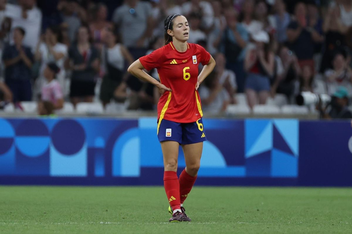 Aitana Bonmatí tras la eliminación ante Brasil en los Juegos Olímpicos.