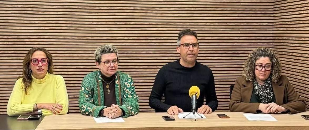 Los socios del gobierno de Sueca que comparecieron para explicar la sentencia que habia dado a conocer Levante-EMV.