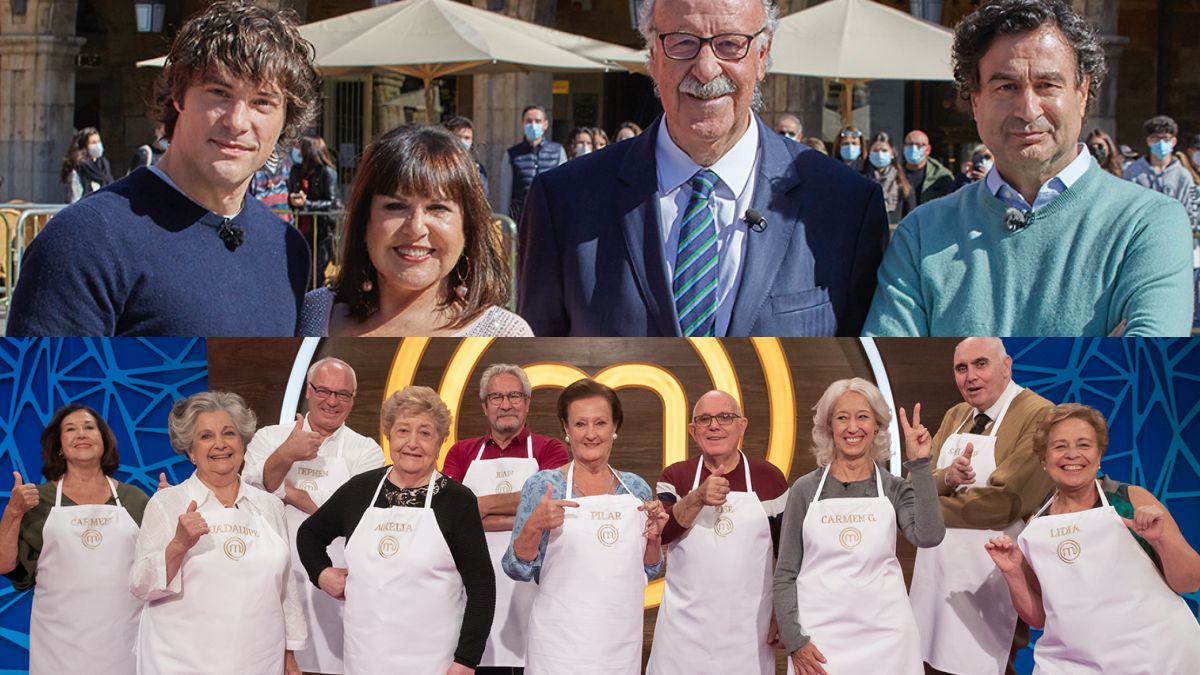 El jurado con Vicente del Bosque en Salamanca y los aspirante de 'Masterchef Abuelos'