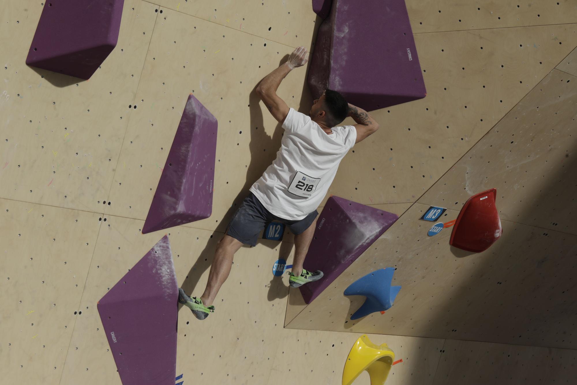 Así se vivió la primera prueba de la Copa de España de escalada en Oviedo