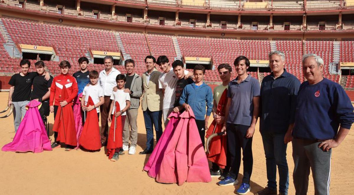 Manuel Díaz ‘El Cordobés’, en la Escuela Taurina.