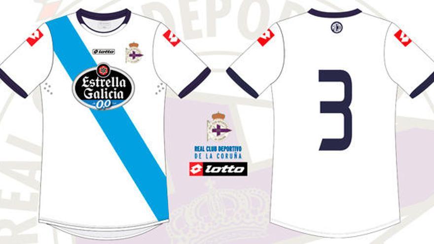 Así será la camiseta de la segunda equipación del Dépor en la temporada 2014-2015. / canaldeportivo