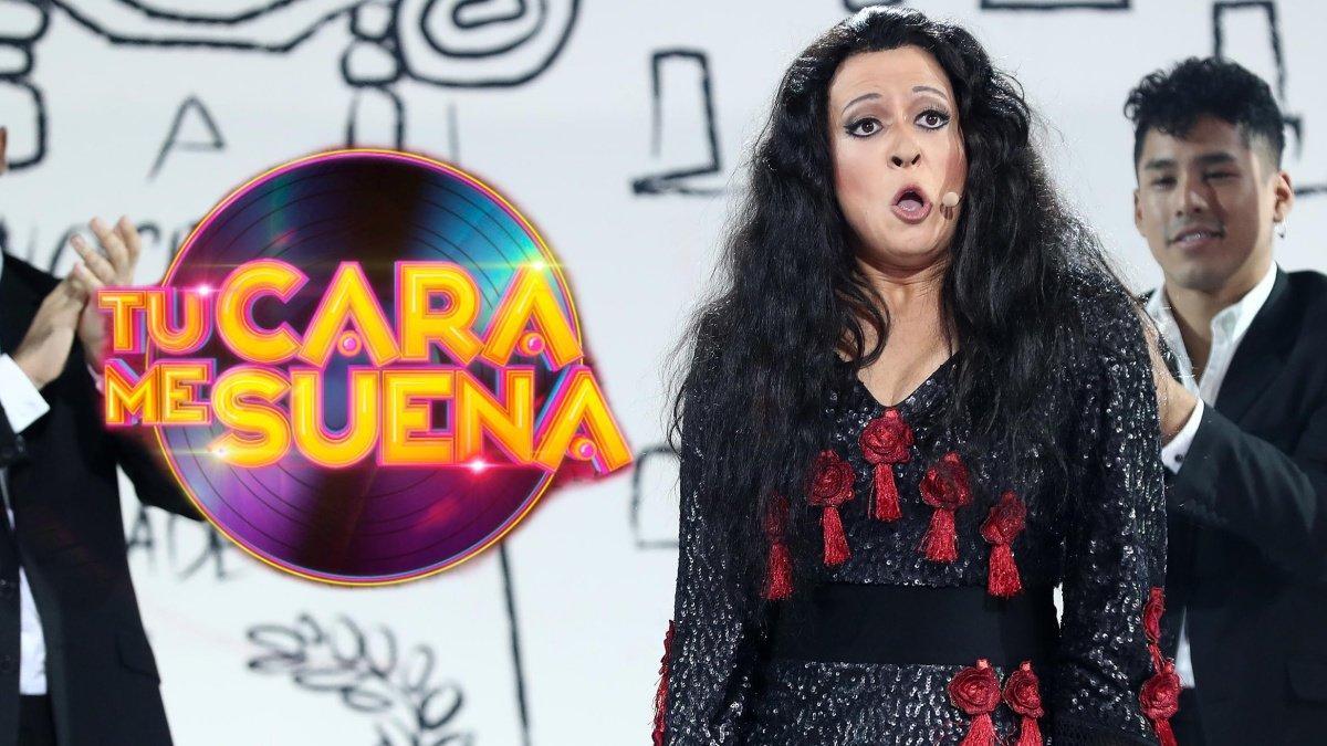 María Villalón imitando a Dolores Vargas en 'Tu cara me suena'