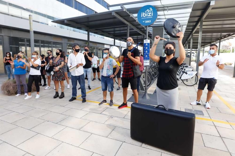 Manifestación de los comerciantes.