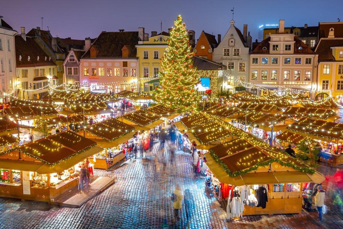 Tallin, Estonia, arbol navidad